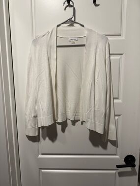 Calvin Klein White Open-Front Women's Cardigan